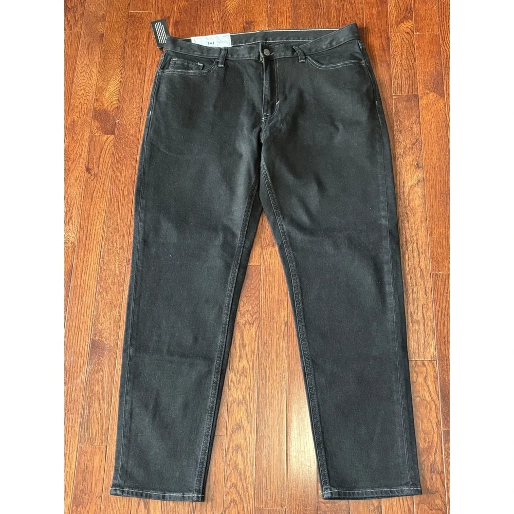 Banana Republic Mens Tapered Organic Denim Jeans Black Wash 34x30 769271-00 NWT